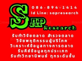 รับทำวิจัยตลาด วิเคราะห์ข้อมูลทางการตลาด วิทยานิพนธ์