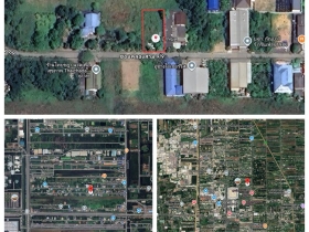 ขายที่ดินซอยคลองสาม 9/9 พื้นที่ 104 ตร.ว. สี่เหลี่ยมผืนผ้าสวย